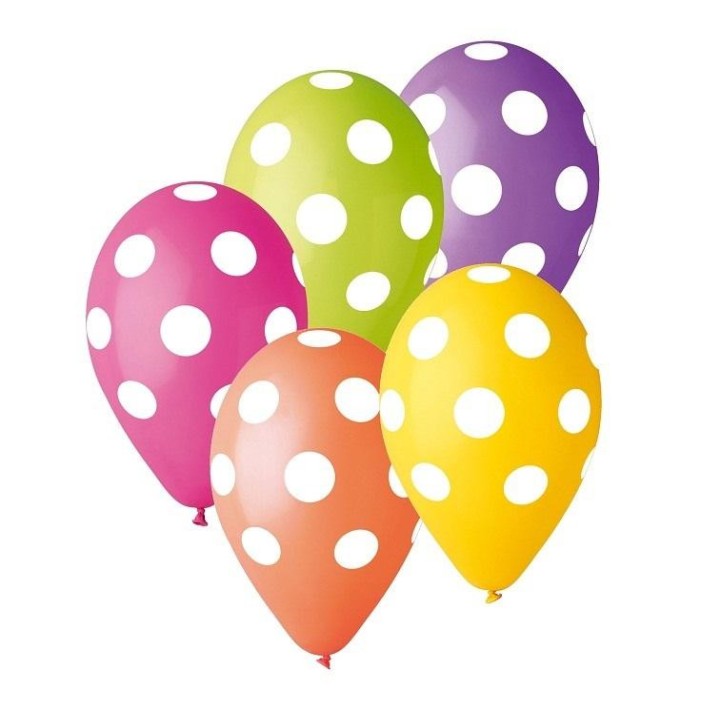 Balony Premium Grochy MIX 5 szt