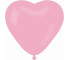 Balony pastelowe Serce bez nadruku różowe 50szt