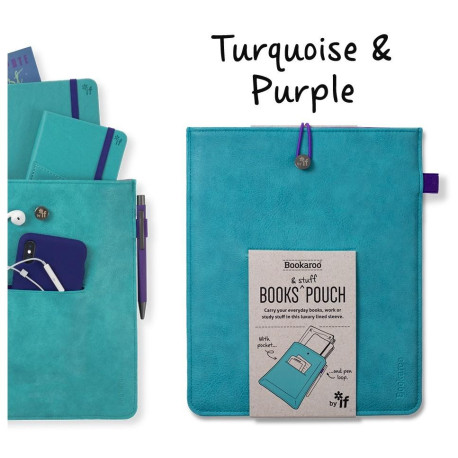 Bookaroo Books &amp; Stuff etui na książkę turkusowe