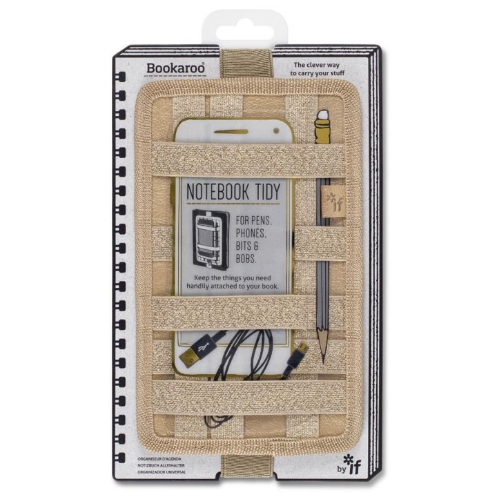 Bookaroo Notebook Tidy Organizer na notes złoty