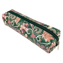 Piórnik prostokąt Paisley kwiaty green