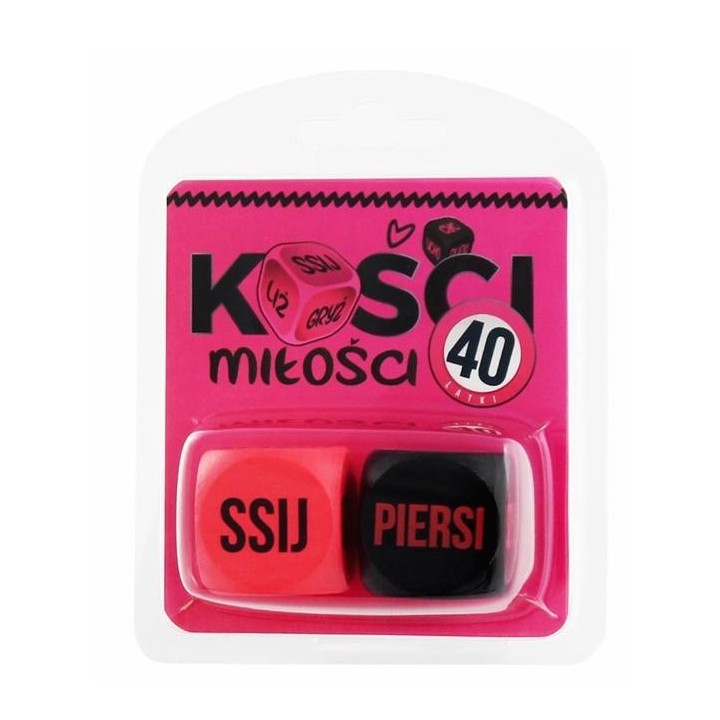 Kości Miłości 40 latki (różowo-czarne)