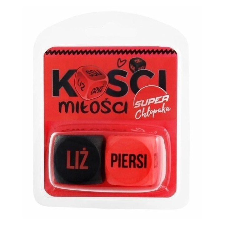 Kości Miłości Super Chłopaka (czerwono-czarne)