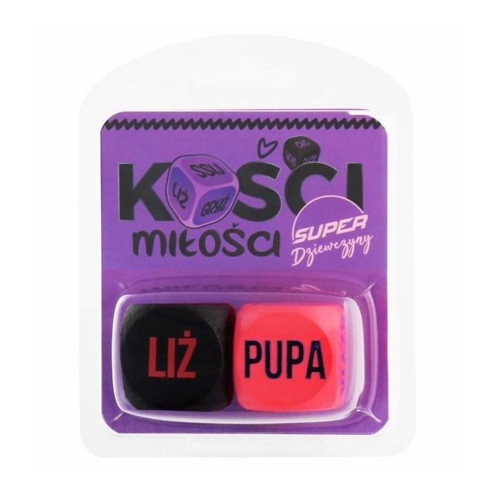 Kości Miłości Super Dziewczyny (różowo-czarne)
