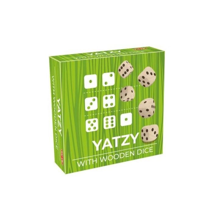Yatzy drewniane kostki - gra w kości