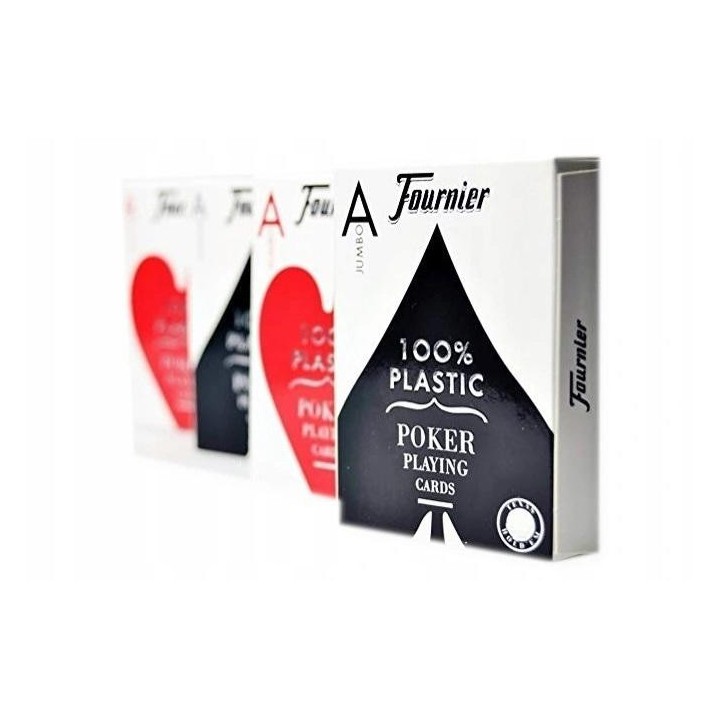 Jumbo Poker 100% plastik FOURNIER