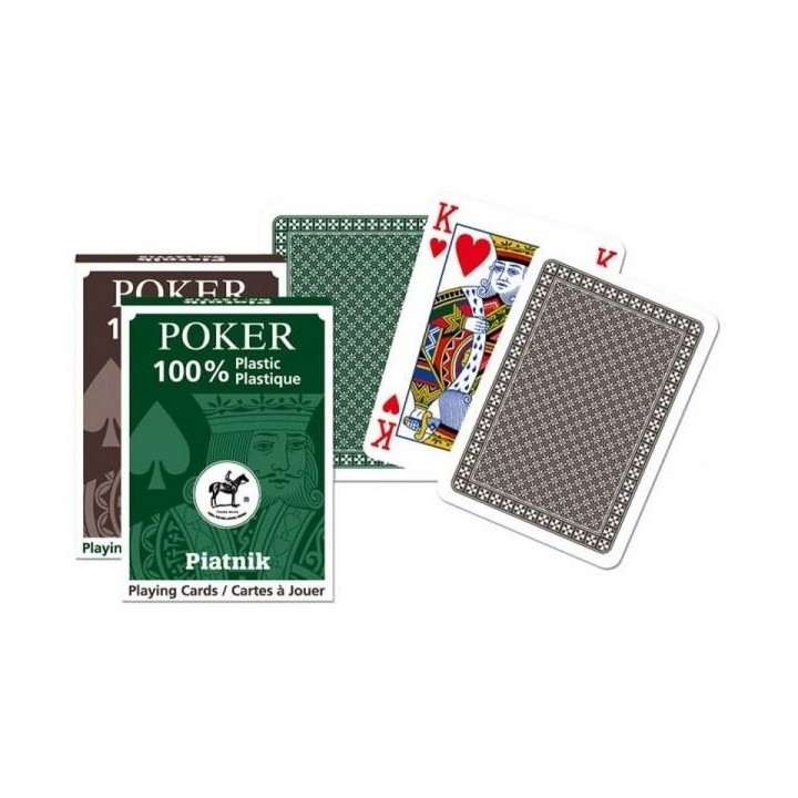 Karty pojedyńcze talie "plastik Poker" PIATNIK