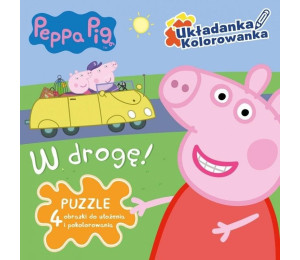 Świnka Peppa. W drogę!. Ukłdanka, kolorowanka