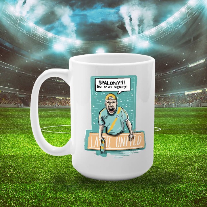 SQN Originals: Kubek duży (440 ml) Spalony do kawy nędzy Labotiga x Maciej Święty
