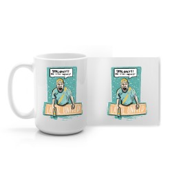 SQN Originals: Kubek duży (440 ml) Spalony do kawy nędzy Labotiga x Maciej Święty