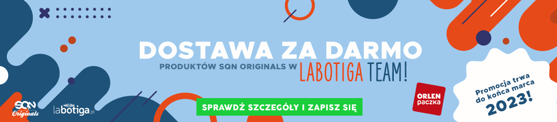 Baner główny reklamujący książki sportowe i gadżety księgarni www.labotiga.pl